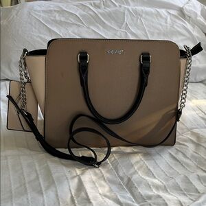 Nine West Tan and Black Satchel